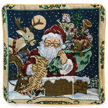 Load image into Gallery viewer, Set of 2 Santa Reading Gifts List Christmas Throw Cushion Pillow Covers
