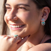 Load image into Gallery viewer, Hypnosis Turquoise and Sterling Silver Earrings