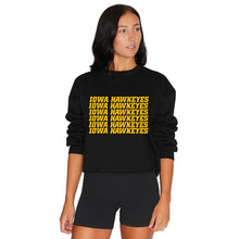 Load image into Gallery viewer, Iowa Hawkeyes Black Repeat Crewneck