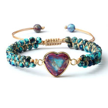 Load image into Gallery viewer, Galaxy Calm Blue Heart Bracelet