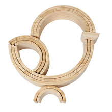 Load image into Gallery viewer, 12 Pcs Pine Wood Natural Wooden Large Rainbow Stacking Blocks