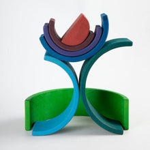 Load image into Gallery viewer, **Pre-order (Ships in 2-3 Weeks)**12 Pcs Large Wooden Rainbow Stacking Blocks in Primary Colors