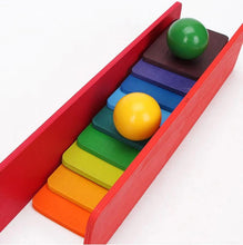 Load image into Gallery viewer, 11 Pcs Wooden Rainbow Rectangular Building Boards in Primary Colors