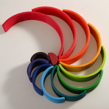 Load image into Gallery viewer, **Pre-order (Ships in 2-3 Weeks)**12 Pcs Large Wooden Rainbow Stacking Blocks in Primary Colors