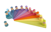 Load image into Gallery viewer, 11 Pcs Large Wooden Rainbow Stacking Semi-circles Building Boards Set in Pastel/Macaron Colors 