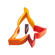 Load image into Gallery viewer, 5 Pcs Wooden Fire Stacking Blocks