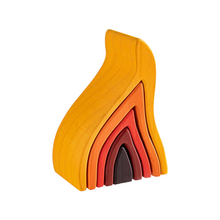 Load image into Gallery viewer, 5 Pcs Wooden Fire Stacking Blocks