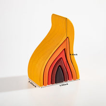 Load image into Gallery viewer, 5 Pcs Wooden Fire Stacking Blocks