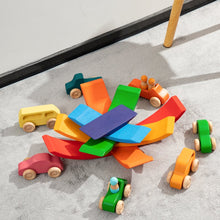 Load image into Gallery viewer, 6 Pcs Wooden Rainbow Bridge Stacking Building Blocks