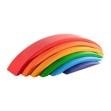 Load image into Gallery viewer, 6 Pcs Wooden Rainbow Bridge Stacking Building Blocks