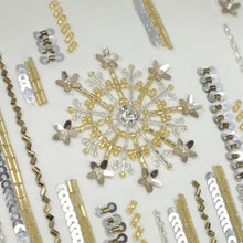 Load image into Gallery viewer, Gold and Silver Snowflake Pillow Cover