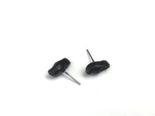 Load image into Gallery viewer, Black Lucite Minimal &amp; Tiny Clogs Stud Earrings