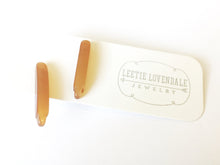 Load image into Gallery viewer, Champagne Beige Moonglow Dagger Stud Earrings