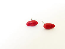 Load image into Gallery viewer, Cherry Red Clog Stud Earrings