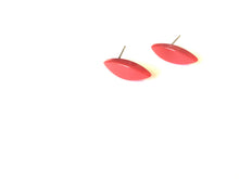 Load image into Gallery viewer, Cherry Red Moonglow Lucite Marquis Stud Earrings