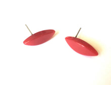 Load image into Gallery viewer, Cherry Red Moonglow Lucite Marquis Stud Earrings