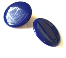 Load image into Gallery viewer, Navy Blue Lucite Large Disc Stud Earrings