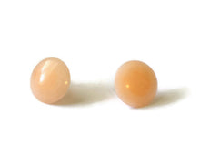 Load image into Gallery viewer, Peach Marbled Disc Stud Earrings