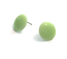 Load image into Gallery viewer, Mint Green Disc Stud Earrings