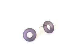 Load image into Gallery viewer, Blue Frosted Donut Stud Earrings