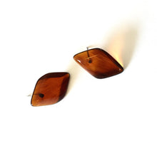 Load image into Gallery viewer, Tortoise Brown Sliding Diamond Stud Earrings