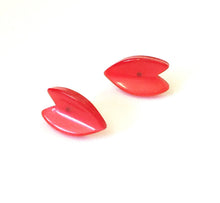 Load image into Gallery viewer, Red Moonglow Ivy Leaf Stud Earrings