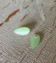 Load image into Gallery viewer, Mint Green Moonglow Small Elm Leaf Stud Earrings