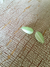 Load image into Gallery viewer, Mint Green Moonglow Small Elm Leaf Stud Earrings