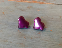 Load image into Gallery viewer, Purple Moonglow Small Maple Leaf Stud Earrings