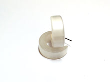 Load image into Gallery viewer, White Chunky Mod Moonglow Hoop Earrings