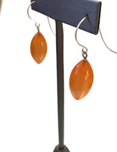 Load image into Gallery viewer, Tangerine Moonglow Pod Drop Earrings