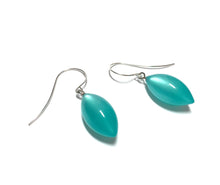 Load image into Gallery viewer, Teal Moonglow Pod Drop Earrings