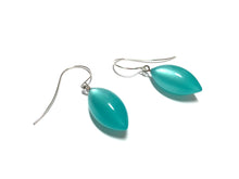 Load image into Gallery viewer, Teal Moonglow Pod Drop Earrings