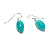 Load image into Gallery viewer, Teal Moonglow Pod Drop Earrings