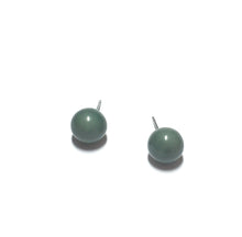 Load image into Gallery viewer, Teal Vintage Lucite Ball Stud Earrings