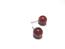 Load image into Gallery viewer, Tortoise Striped Ball Post Stud Earrings