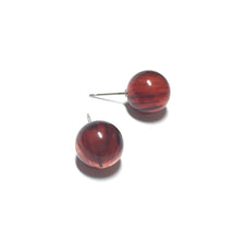 Load image into Gallery viewer, Tortoise Striped Ball Post Stud Earrings