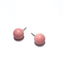 Load image into Gallery viewer, Light Pink Marbled Ball Stud Earrings
