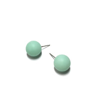 Load image into Gallery viewer, Mint Green Opal Matte Ball Stud Earrings