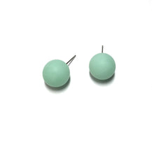 Load image into Gallery viewer, Mint Green Opal Matte Ball Stud Earrings