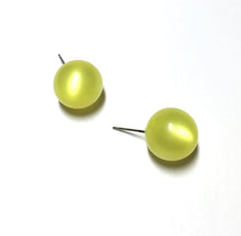 Load image into Gallery viewer, Yellow Moonglow Ball Stud Earrings