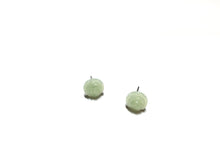 Load image into Gallery viewer, Light Green Opal Carved Rose Stud Earrings