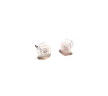 Load image into Gallery viewer, Light Pink Opal Floral Rose Stud Earrings