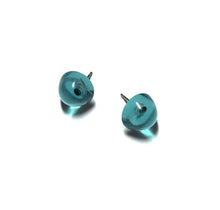 Load image into Gallery viewer, Aquamarine Transparent Small Gumdrop Stud Earrings