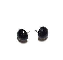Load image into Gallery viewer, Black Retro Button Stud Earrings
