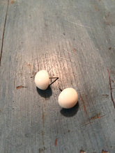 Load image into Gallery viewer, White Retro Button Stud Earrings