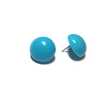 Load image into Gallery viewer, Turquoise Blue Retro Button Stud Earrings