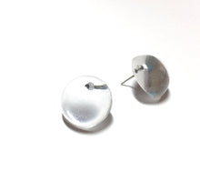 Load image into Gallery viewer, Clear Retro Button Stud Earrings