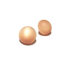 Load image into Gallery viewer, Peach Matte Moonglow Retro Button Stud Earrings