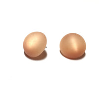 Load image into Gallery viewer, Peach Matte Moonglow Retro Button Stud Earrings